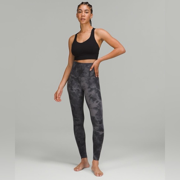 lululemon athletica Pants - Lululemon Align Diamond Dye Graphite Grey Leggings Size 4 Super High Rise Nulu